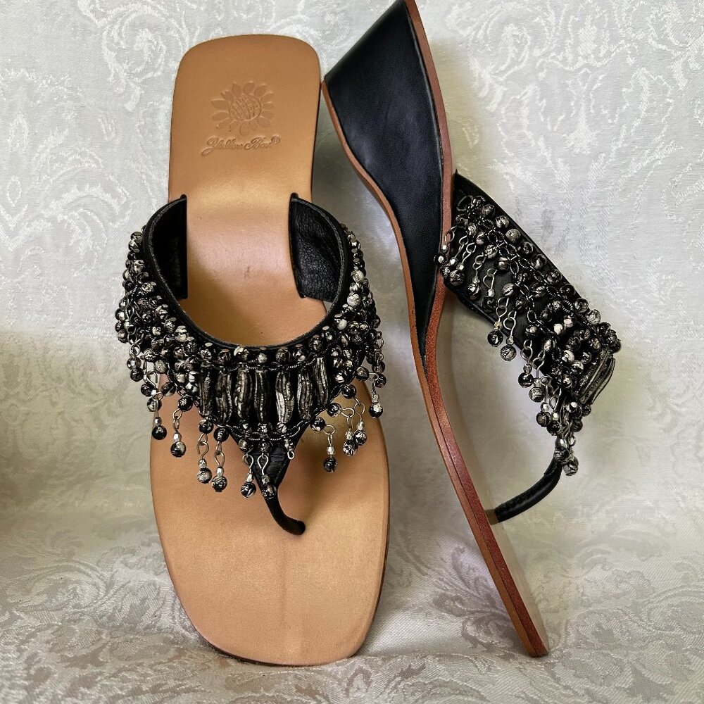 Yellowbox Alexis Women's Beaded Sandal Black size 8